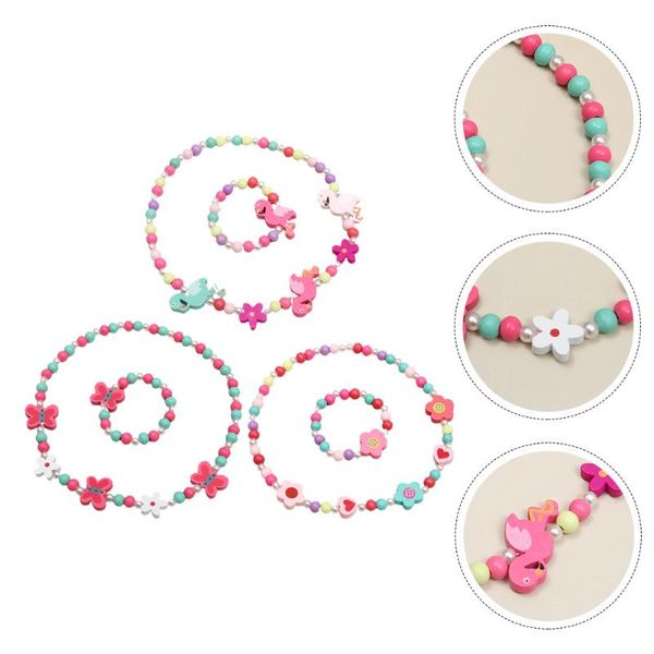 earrings & necklace 3 sets lovely wooden beaded jewelry set bracelet children, Silver
earrings & necklace 3 sets lovely wooden beaded jewelry set bracelet children, Silver