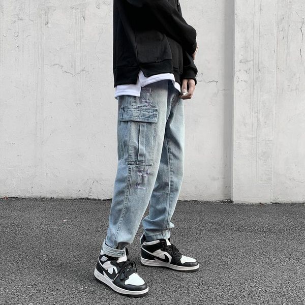 multiple pockets solid men jeans trouser for casual spring straight pants male slim fit -5xl large size men's clothing, Blue
multiple pockets solid men jeans trouser for casual spring straight pants male slim fit -5xl large size men's clothing, Blue