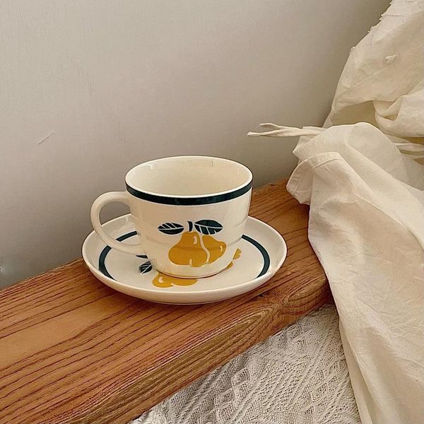 mugs korean style vintage duck pear pattern ceramic coffee cup dish set afternoon tea cups mug
mugs korean style vintage duck pear pattern ceramic coffee cup dish set afternoon tea cups mug