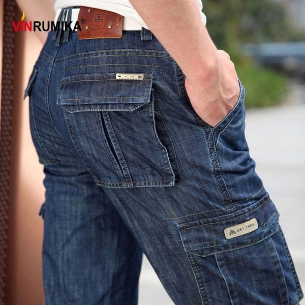 summer men's casual brand overalls jeans man spring multi-pocket denim blue pants cargo cowboy long trousers 210320
summer men's casual brand overalls jeans man spring multi-pocket denim blue pants cargo cowboy long trousers 210320