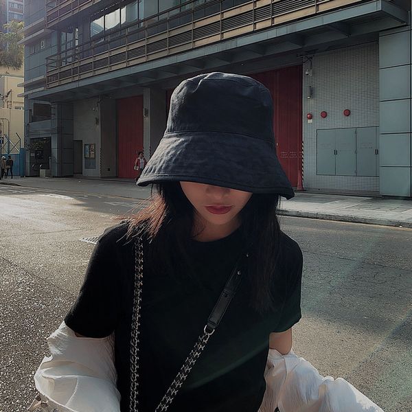 fisherman's hat female korean versatile art sun hat student black big brim hat fashion, Blue;gray
fisherman's hat female korean versatile art sun hat student black big brim hat fashion, Blue;gray
