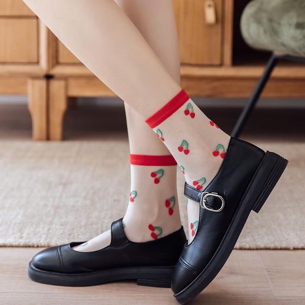 socks & hosiery summer ultra-thin transparent women casual breathable crystal glass silk harajuku fruits flower dot girls cute, Black;white
socks & hosiery summer ultra-thin transparent women casual breathable crystal glass silk harajuku fruits flower dot girls cute, Black;white
