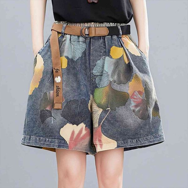 printing harajuku shorts pants retro womens jean elastic high waist large size loose casual denim wide leg, Blue
printing harajuku shorts pants retro womens jean elastic high waist large size loose casual denim wide leg, Blue