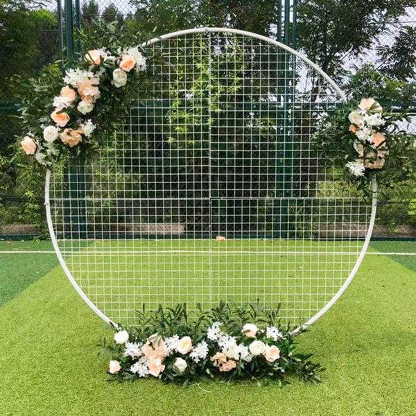 party decoration wedding decor props wrought iron white grid circle arch backdrop flower frame diy festival stage shelf
party decoration wedding decor props wrought iron white grid circle arch backdrop flower frame diy festival stage shelf