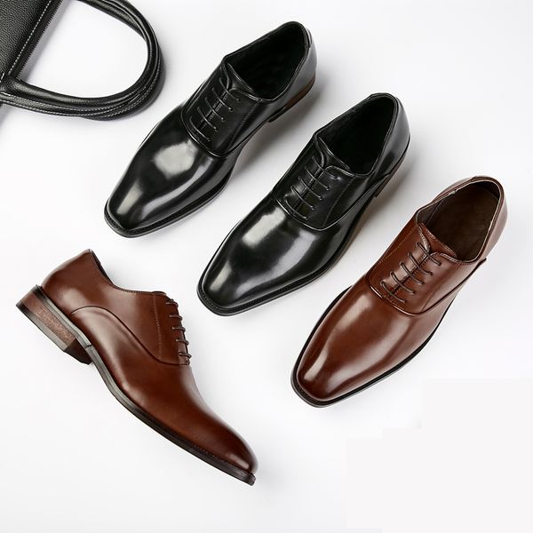 men dress shoes genuine leather male oxford italian classic vintage lace-up mens brogue shoes oxford, Black
men dress shoes genuine leather male oxford italian classic vintage lace-up mens brogue shoes oxford, Black