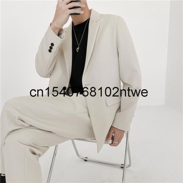 spring and summer boys' two piece suit british style solid color casual loose men's suits & blazers, White;black
spring and summer boys' two piece suit british style solid color casual loose men's suits & blazers, White;black