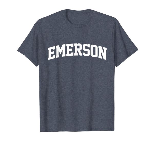 emerson name first last retro sports arch t-shirt, White;black 
emerson name first last retro sports arch t-shirt, White;black
