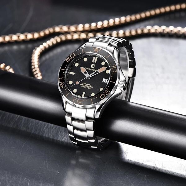 wristwatches pagani design 007 mechanical men's watches automatic watch men waterproof wristwatch japan nh35 clock, Slivery;brown
wristwatches pagani design 007 mechanical men's watches automatic watch men waterproof wristwatch japan nh35 clock, Slivery;brown