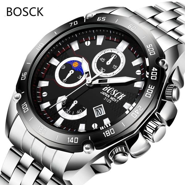 wristwatches bosck mens watches steel sports calendar leisure waterproof multi-functional quartz silicone tape for male reloj, Slivery;brown
wristwatches bosck mens watches steel sports calendar leisure waterproof multi-functional quartz silicone tape for male reloj, Slivery;brown