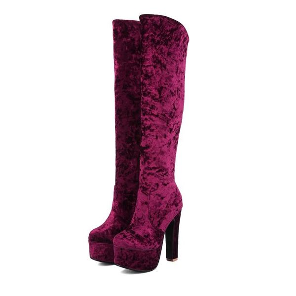 boots fashion knee-high women 2021 winter pleuche platform springform 13.5cm high heels, Black
boots fashion knee-high women 2021 winter pleuche platform springform 13.5cm high heels, Black
