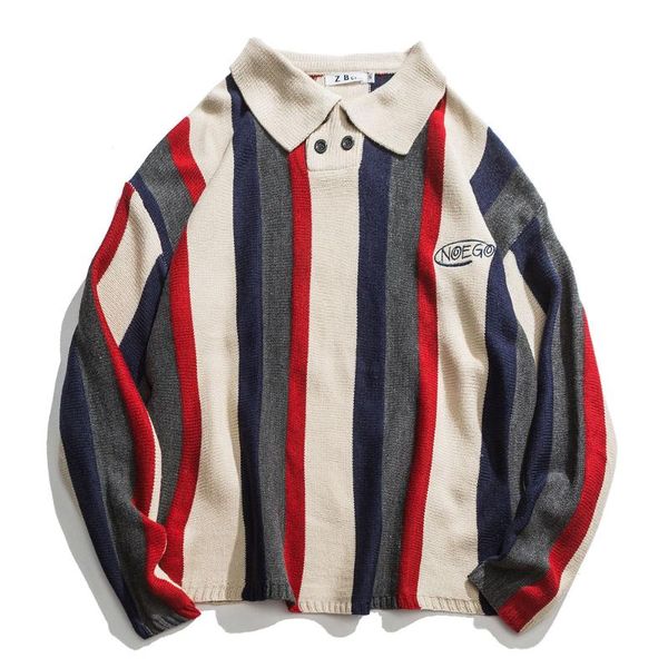 women's sweaters women mens winter warm pull sweater turn-down collar streetwear vintage knitwear striped men's jumper outwear coa, White;black
women's sweaters women mens winter warm pull sweater turn-down collar streetwear vintage knitwear striped men's jumper outwear coa, White;black