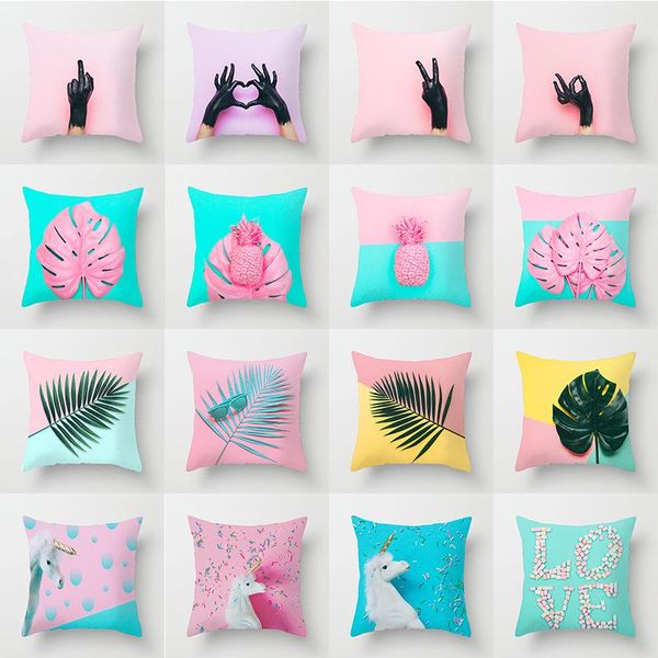 cushion/decorative pillow nordic pillowcase ins wind series leaf print home decoration pink fabric sofa study garden cushion cover 45x45cm
cushion/decorative pillow nordic pillowcase ins wind series leaf print home decoration pink fabric sofa study garden cushion cover 45x45cm