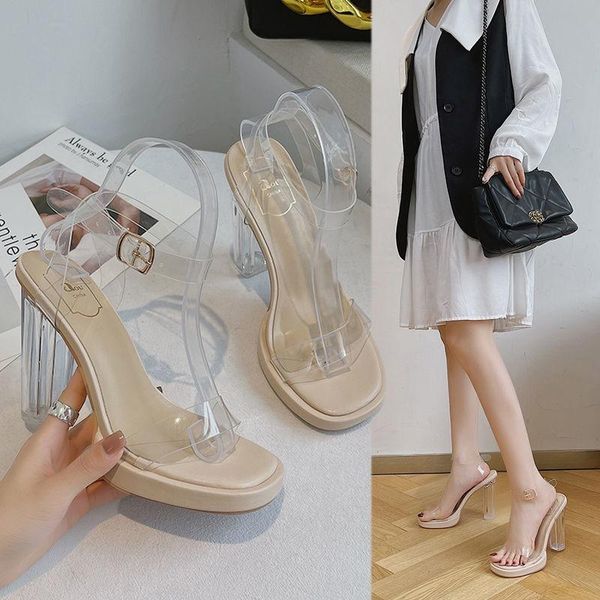 sandals 2021 summer style transparent crystal high-heeled with waterproof platform thick-heeled mid-heeled women, Black
sandals 2021 summer style transparent crystal high-heeled with waterproof platform thick-heeled mid-heeled women, Black