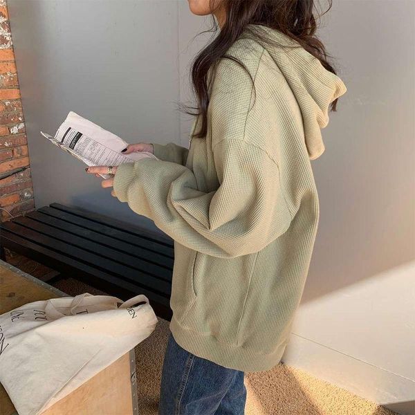 women's jackets coats woman korean fashion autumn solid zipper girls lose female students long-sleeve hooded cardigan sweatshirt, Black;brown
women's jackets coats woman korean fashion autumn solid zipper girls lose female students long-sleeve hooded cardigan sweatshirt, Black;brown