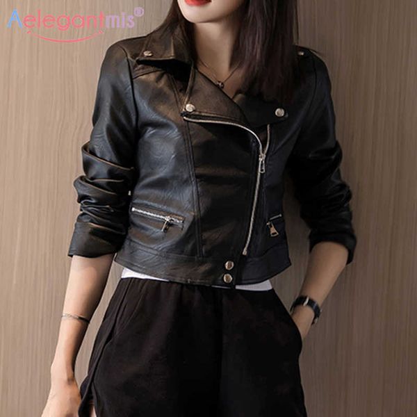 aelegantmis spring zipper cropped faux leather jacket women pink fashion motorcycle pu female basic short coat 210607, Black
aelegantmis spring zipper cropped faux leather jacket women pink fashion motorcycle pu female basic short coat 210607, Black