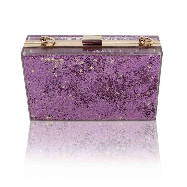 new shining moon star acrylic transparent liquid one shoulder dinner bag 
new shining moon star acrylic transparent liquid one shoulder dinner bag