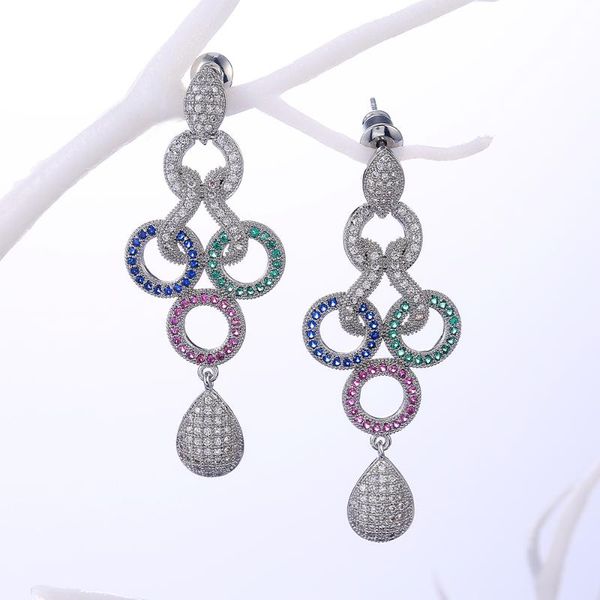ethnic 4 colors rings link pear drop women earring wedding band jewelry romantic female accessories arrival dangle & chandelier, Silver
ethnic 4 colors rings link pear drop women earring wedding band jewelry romantic female accessories arrival dangle & chandelier, Silver