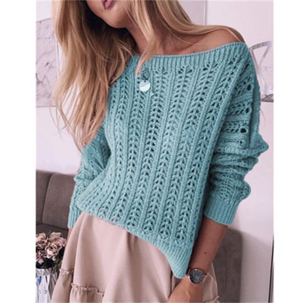women's sweaters women solid hollow out knitted sweater 2021 autumn winter slash neck female long sleeve loose pullover ladies casual, White;black
women's sweaters women solid hollow out knitted sweater 2021 autumn winter slash neck female long sleeve loose pullover ladies casual, White;black