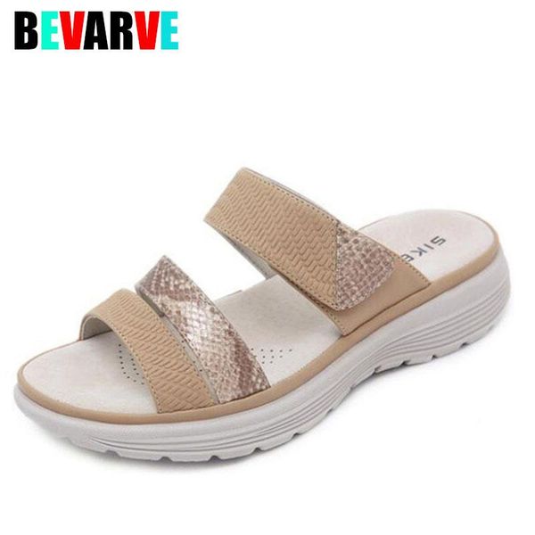 slippers bevarve2021 summer platform flip flops fashion beach shoes woman anti-slip genuine leather sandals women shoe, Black
slippers bevarve2021 summer platform flip flops fashion beach shoes woman anti-slip genuine leather sandals women shoe, Black