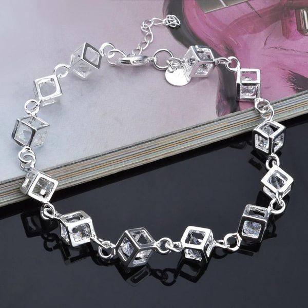 charm bracelets bracelet for women 2021 fashion jewelry 925 sterling silver whitehead checkered chain bangles lady gift trendy, Golden;silver
charm bracelets bracelet for women 2021 fashion jewelry 925 sterling silver whitehead checkered chain bangles lady gift trendy, Golden;silver