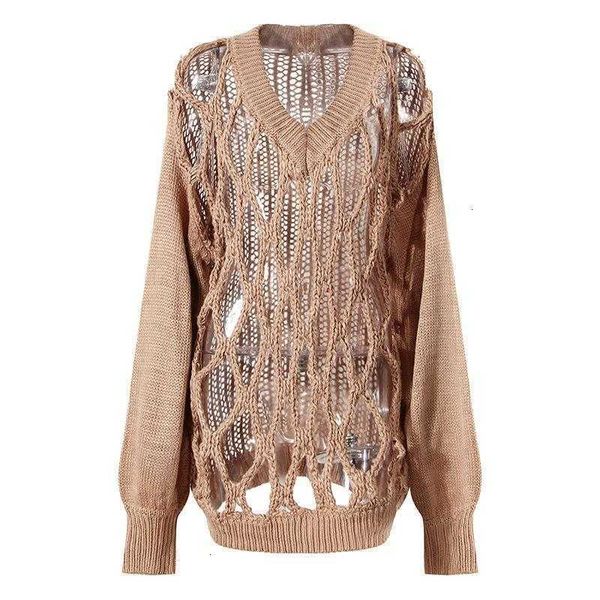 women's sweaters large size irregular knitted sweater loose mesh pullover v-neck long sleeve autumn and winter fashion tva4, White;black
women's sweaters large size irregular knitted sweater loose mesh pullover v-neck long sleeve autumn and winter fashion tva4, White;black