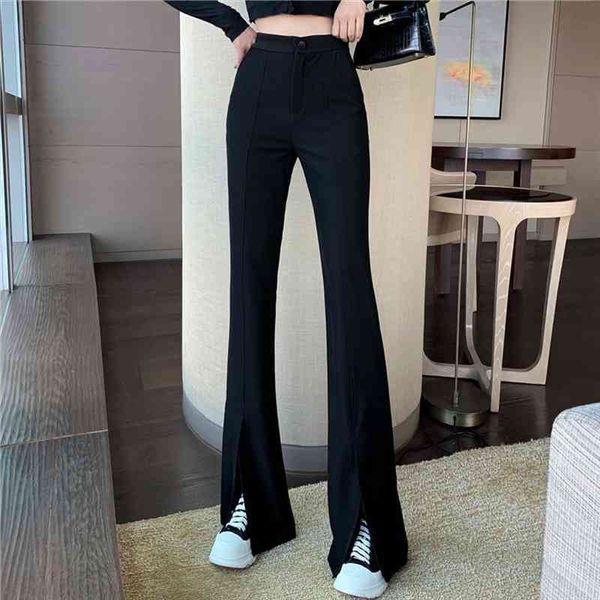 flare pants hem split black pants women fashion harajuku high waist korean floor length trousers female, Black;white
flare pants hem split black pants women fashion harajuku high waist korean floor length trousers female, Black;white