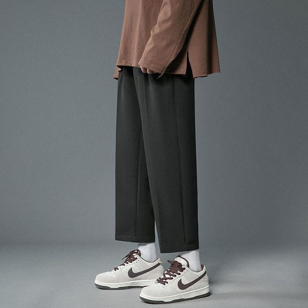 men's pants extfine solid color suit oversize korean style male wide leg trousers fashion straight clothing, Black
men's pants extfine solid color suit oversize korean style male wide leg trousers fashion straight clothing, Black