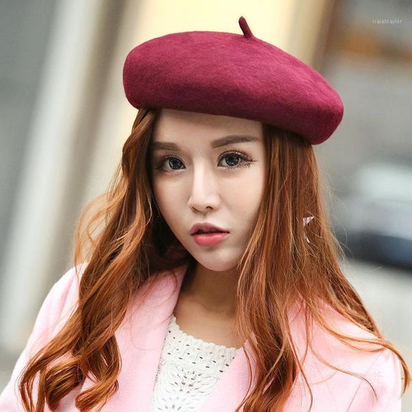 small chili women's korean-style spring wool hat british-style retro beret simple solid color fashion painter cap berets, Blue;gray
small chili women's korean-style spring wool hat british-style retro beret simple solid color fashion painter cap berets, Blue;gray