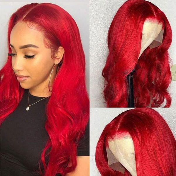 body wave lace front human hair wigs for black women pre plucked brazilian remy red colored hd transparent 150%1, Black;brown
body wave lace front human hair wigs for black women pre plucked brazilian remy red colored hd transparent 150%1, Black;brown