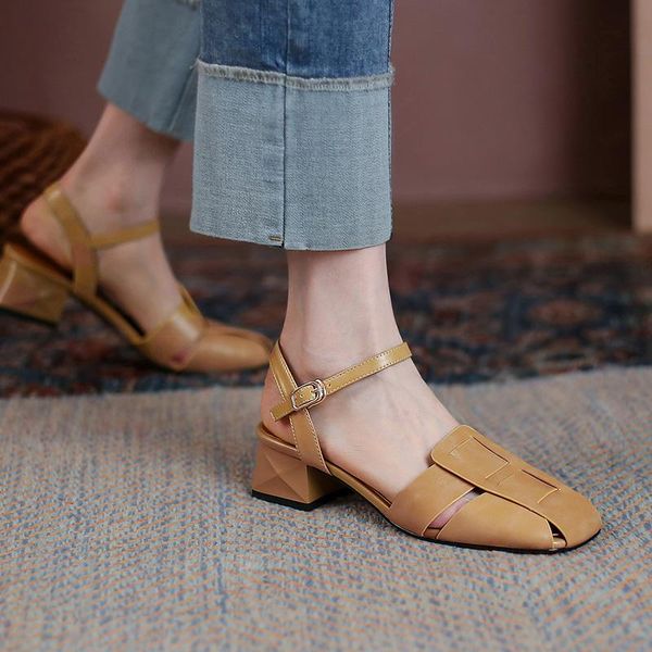 sandals eoeodoit summer fashion retro square toe closed leather med chunky heels rome ankle buckle, Black
sandals eoeodoit summer fashion retro square toe closed leather med chunky heels rome ankle buckle, Black