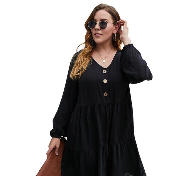 plus size women's dress original design explosion style autumn thin european and american simple long-sleeved casual dresses, Black;gray
plus size women's dress original design explosion style autumn thin european and american simple long-sleeved casual dresses, Black;gray