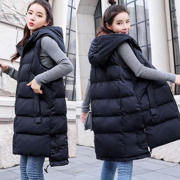 women's vests 2021 autumn winter vest loose mid-length waistcoat large size sleeveless jacket female warm, Black;white
women's vests 2021 autumn winter vest loose mid-length waistcoat large size sleeveless jacket female warm, Black;white