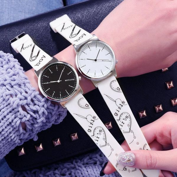wristwatches couple watches ins harajuku style men and women silicone strap quartz watch casual fashion female student trend, Slivery;brown
wristwatches couple watches ins harajuku style men and women silicone strap quartz watch casual fashion female student trend, Slivery;brown