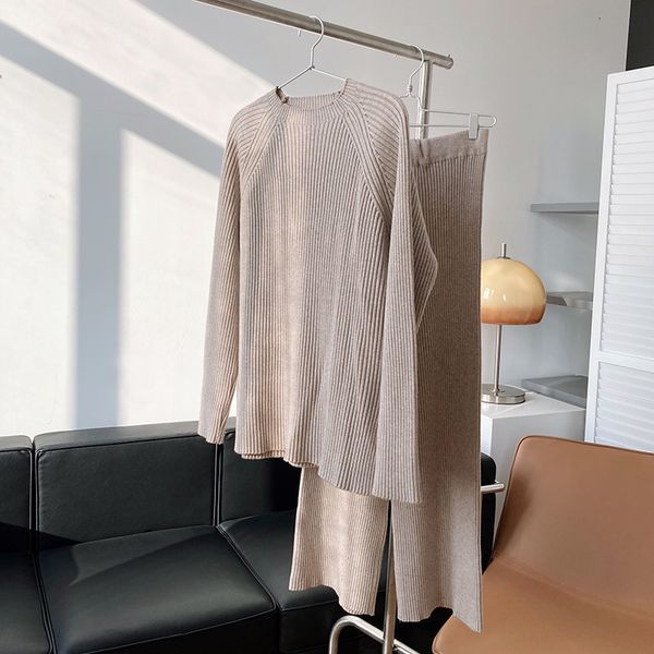 mooirue winter women knitted o neck sweater + wide leg long pants pit bar 2 piece set for home spring 93mw, Gray
mooirue winter women knitted o neck sweater + wide leg long pants pit bar 2 piece set for home spring 93mw, Gray