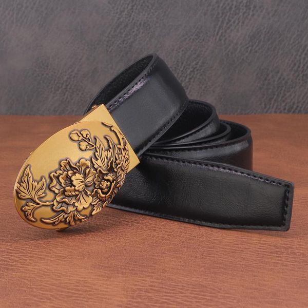 belts retro peony automatic buckle men coffee genuine leather jeans waistband casual ceinture homme, Black;brown
belts retro peony automatic buckle men coffee genuine leather jeans waistband casual ceinture homme, Black;brown