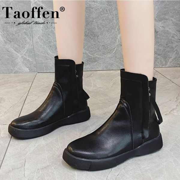 boots taoffen women ankle real leather round toe woman winter shoes fashion cool short ladies footwear size 35-39, Black
boots taoffen women ankle real leather round toe woman winter shoes fashion cool short ladies footwear size 35-39, Black