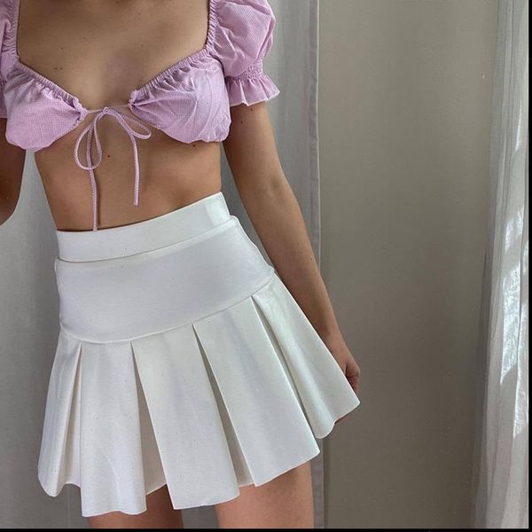 pleated high waist mini womens skirt white micro korean style summer miniskirt y2k egirl solid short, Black
pleated high waist mini womens skirt white micro korean style summer miniskirt y2k egirl solid short, Black