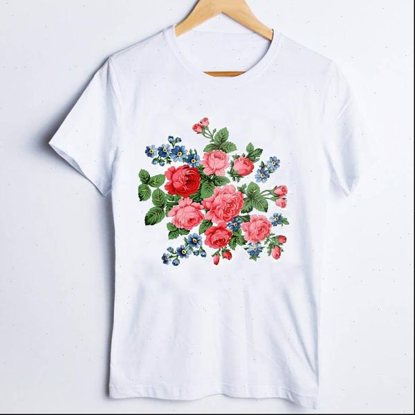 women tees for print 90s style mujer camisetas flower floral casual ladies t shirt clothes lady clothing female, White
women tees for print 90s style mujer camisetas flower floral casual ladies t shirt clothes lady clothing female, White