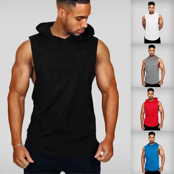 mens solid color sports vest with hood slim fit sleeveless shirt blouse breathable comfortable for fitness g30, White;black
mens solid color sports vest with hood slim fit sleeveless shirt blouse breathable comfortable for fitness g30, White;black
