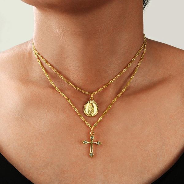 pendant necklaces personality trend cross person head alloy item europe and the united states multi-layer necklace woman, Silver
pendant necklaces personality trend cross person head alloy item europe and the united states multi-layer necklace woman, Silver