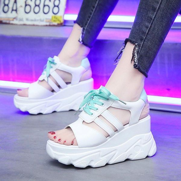 summer women platform sandals fashion lace up design white 7cm increasing thick sole casual shoes female, Black
summer women platform sandals fashion lace up design white 7cm increasing thick sole casual shoes female, Black