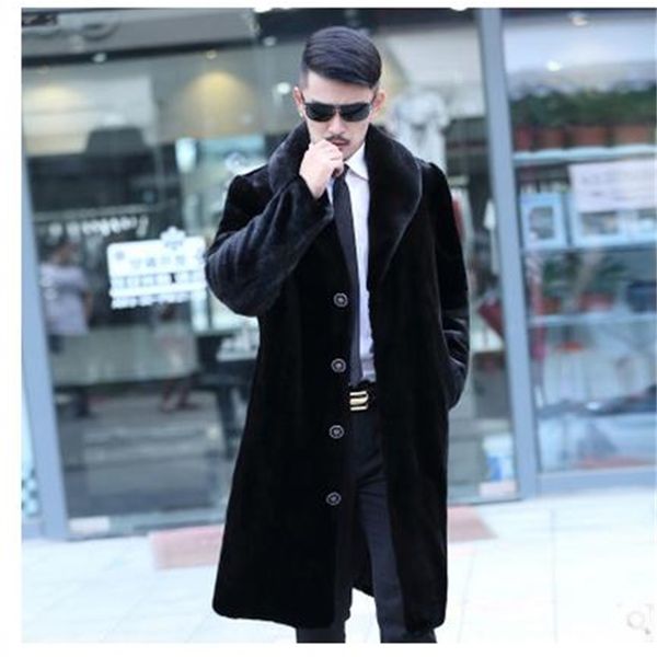men's fur & faux male long setion mink jackets winter clothings large size mens man-made overcoats casaco de pele masculino cj67 w, Black
men's fur & faux male long setion mink jackets winter clothings large size mens man-made overcoats casaco de pele masculino cj67 w, Black