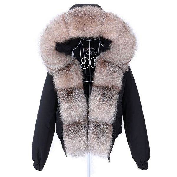 maomaokong fashion short women's real fur coat natural raccoon big fur collar winter parka bomber jacket waterproof 211204, Black
maomaokong fashion short women's real fur coat natural raccoon big fur collar winter parka bomber jacket waterproof 211204, Black