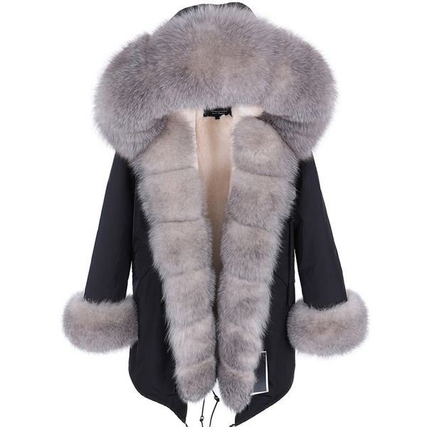 maomaokong natural real fur collar coat women's leather jacket winter clothe bomber jacket parkas padded coats long 211129, Black
maomaokong natural real fur collar coat women's leather jacket winter clothe bomber jacket parkas padded coats long 211129, Black