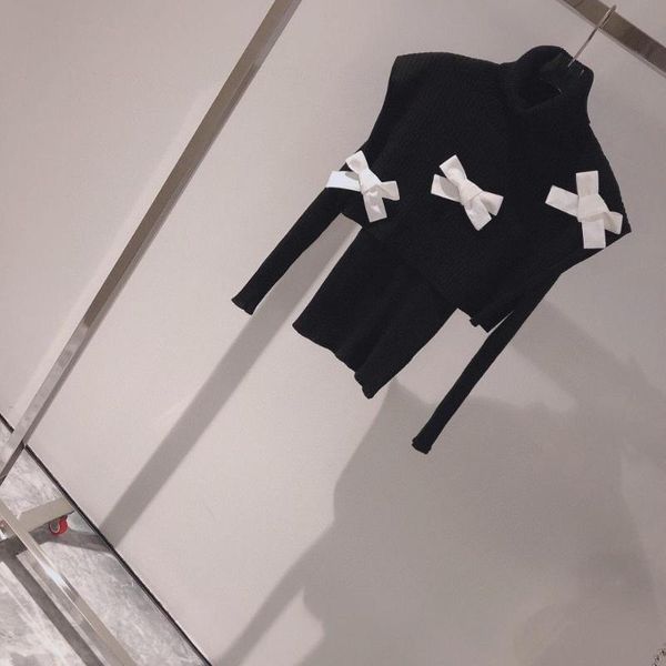 women's sweaters fashion 2021fw women bow knitted two piece sets sweater female casual pullover jumpers 2 color ddxgz3, White;black
women's sweaters fashion 2021fw women bow knitted two piece sets sweater female casual pullover jumpers 2 color ddxgz3, White;black