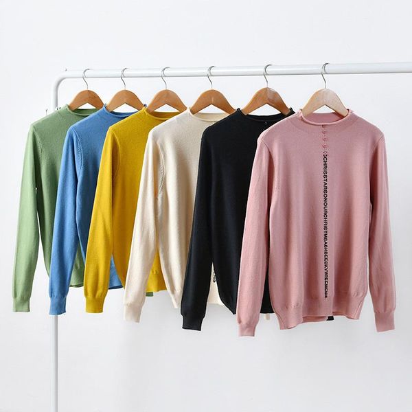 women's sweaters autumn winter worsted knitted sweater women letter print pullover bottoming female long sleeve stretch a3111, White;black
women's sweaters autumn winter worsted knitted sweater women letter print pullover bottoming female long sleeve stretch a3111, White;black