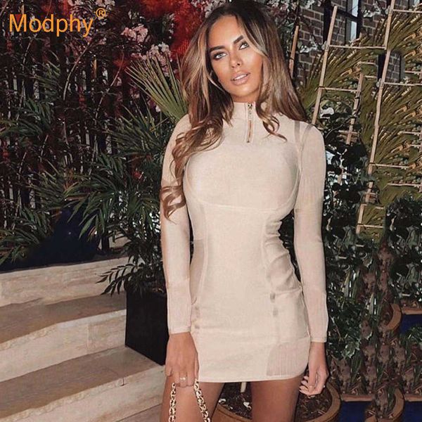 spring fashion women's bodycon bandage dress stand-up collar zipper nude long sleeve club evening party vestidos 210527, Black;gray
spring fashion women's bodycon bandage dress stand-up collar zipper nude long sleeve club evening party vestidos 210527, Black;gray