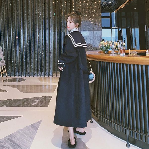 women's wool & blends cmaz big goods have been released 2021 sailor collar woolen coat autumn and winter, Black
women's wool & blends cmaz big goods have been released 2021 sailor collar woolen coat autumn and winter, Black