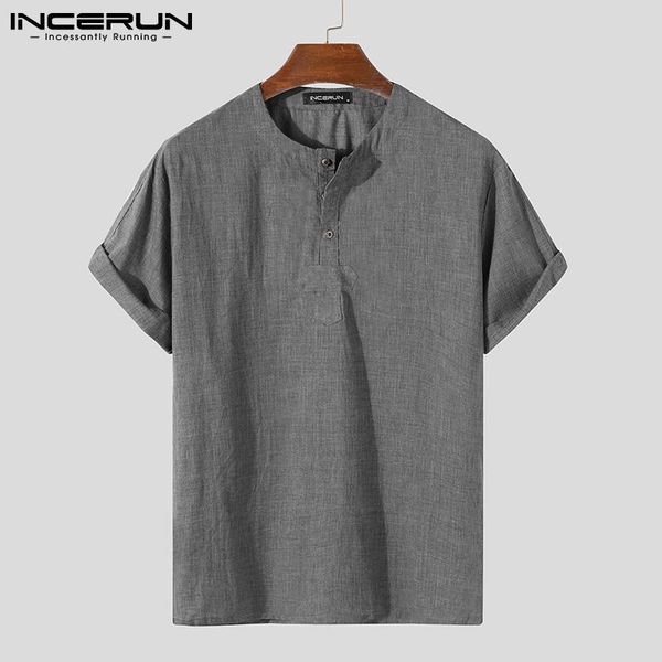 men's casual shirts incerun solid color men shirt short sleeve streetwear vintage clothing 2021 summer breathable leisure camisas hombr, White;black
men's casual shirts incerun solid color men shirt short sleeve streetwear vintage clothing 2021 summer breathable leisure camisas hombr, White;black