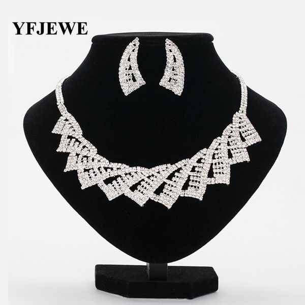 earrings & necklace yfjewe fashion wedding jewelry sparkling rhinestone crystal choker set charm bridal sets n344, Silver
earrings & necklace yfjewe fashion wedding jewelry sparkling rhinestone crystal choker set charm bridal sets n344, Silver